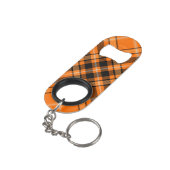 Porte-clé Décapsuleur Tartan orange d'Halloween (angle arrière)