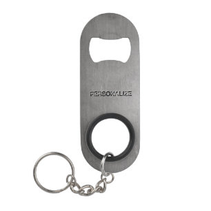 Porte-clé Décapsuleur Texture balayée en métal
