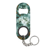 Porte-clé Décapsuleur Texture de marbre verte avec des veines (Dos)