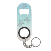 Porte-clé Décapsuleur Tortues marines d'argent Turquoise Maritime Côtièr (Dos)