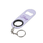 Porte-clé Décapsuleur Tracy Nom De Fille En Violet, (angle arrière)