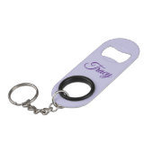 Porte-clé Décapsuleur Tracy Nom De Fille En Violet, (Devant Angle)
