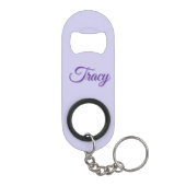 Porte-clé Décapsuleur Tracy Nom De Fille En Violet, (Dos)