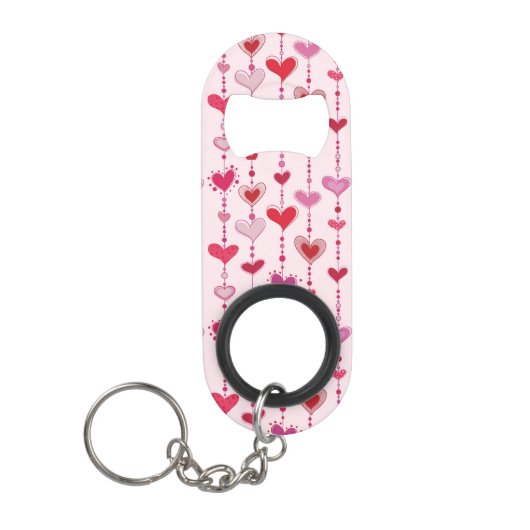 Porte-clé Décapsuleur Tuiles de coeur (Devant)