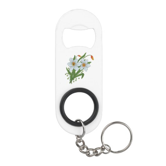 Porte-clé Décapsuleur Tulipes et jonquilles Fleurs (Dos)