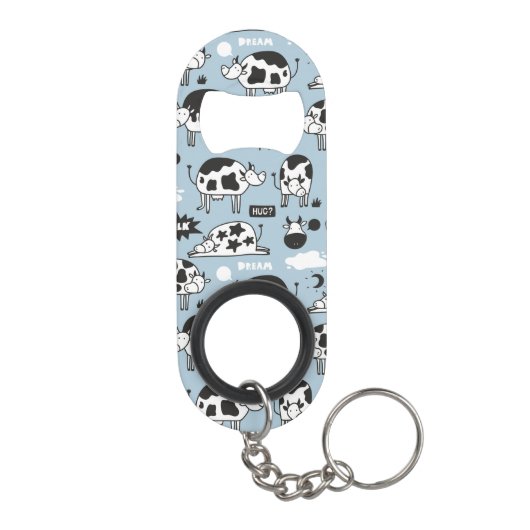 Porte-clé Décapsuleur Vache et lait (Dos)