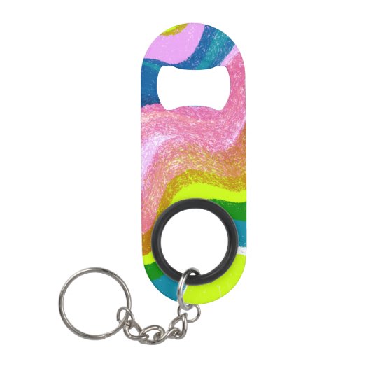 Porte-clé Décapsuleur Vagues arc-en-ciel (Devant)