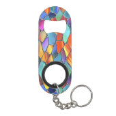 Porte-clé Décapsuleur Verre coloré amusant (Dos)