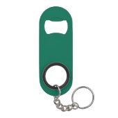 Porte-clé Décapsuleur Vert bouteille (couleur solide) (Dos)