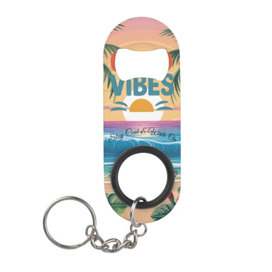 Porte-clé Décapsuleur Vibes d'été Carnet tropical (Devant)