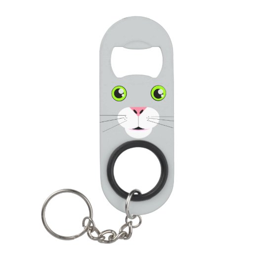 Porte-clé Décapsuleur Visage de chat (Devant)