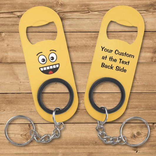 Porte-clé Décapsuleur Visage souriant avec bouche ouverte