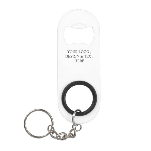 Porte-clé Décapsuleur White Personalized – Your Logo & Text Here (Devant)