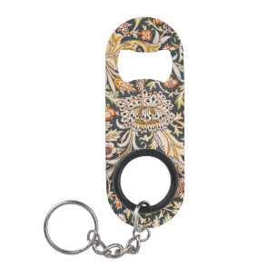 Porte-clé Décapsuleur William Morris Vintage Trent Motif Floral Bleu