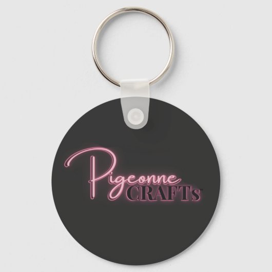 Porte-clé du logo de Pigeonne Crafts (Recto)
