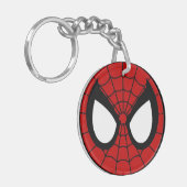 Porte-clé en acrylique rond double face Red Web He (Devant gauche)