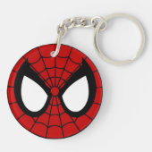 Porte-clé en acrylique rond double face Red Web He (Dos)