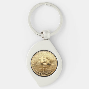 Porte-clé en métal bitcoin