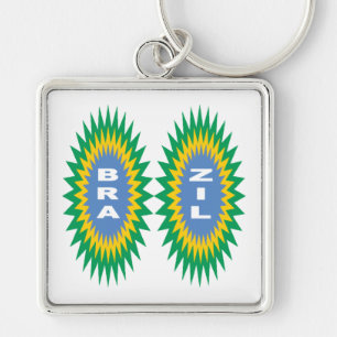 Porte-clé grand carré Premium DESIGN BRAZILIË Sleutelhanger