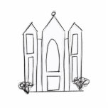 Porte-clé Photo Sculpture LDS Salt Lake City<br><div class="desc">Simple main Drawn Salt Lake City UT Temple. Perfect pour those who love the SLC temple. La main drawn imparfaite,  alors make it great for kids !</div>