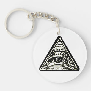 Porte-clé rond Oeil qui voit tout
