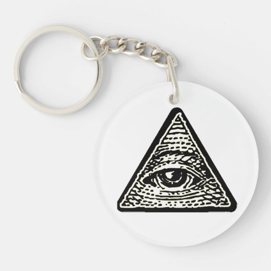 Porte-clé rond Oeil qui voit tout (Devant)