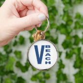 Porte-clé rond Premium VIRGINIA BEACH (Main)