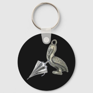 Porte-clefs de pélican avec paragüas