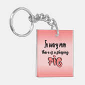 Porte-clefs Ronchon le cochon (Devant gauche)