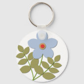 Porte-clés С simple fleur bleue (Recto)