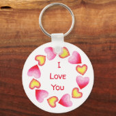 Porte-clés С te romantique Je t'aime Saint Valentin (Recto)