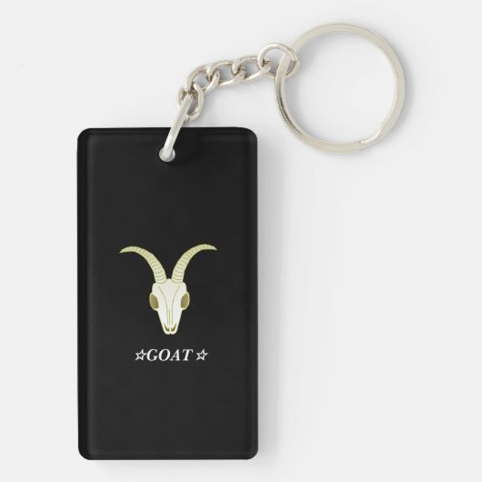 PORTE-CLÉS 文字　カスタマイズ　GOAT　ブラック　キーホルダー (Dos)