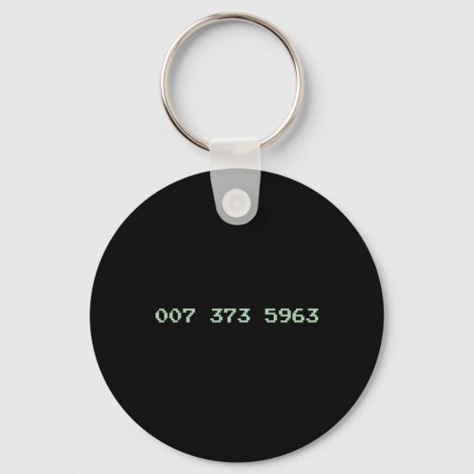 Porte-clés 007 373 5963 Video Game Code 1987 80's Retro Games (Recto)