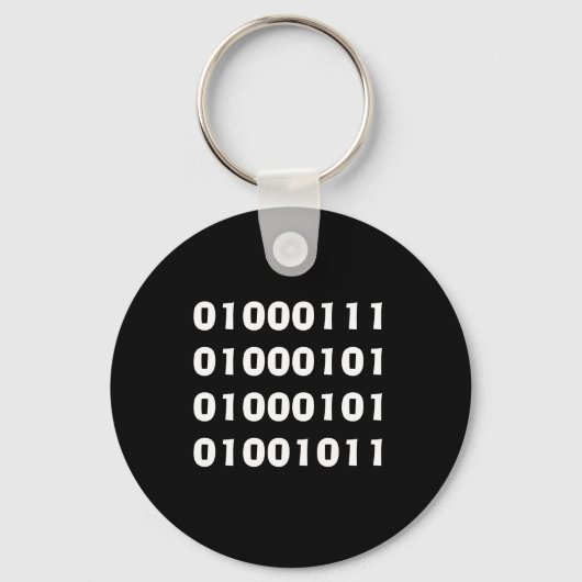 PORTE-CLÉS 01000111 01000101 0100010101 01001011 (Recto)