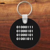PORTE-CLÉS 01000111 01000101 0100010101 01001011 (Recto)