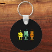 Porte-clés 01 10 11 robot drôle code binaire robots 01 10 110 (Recto)