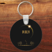 Porte-clés 04.08.24 Éclipse solaire totale 2024 (Recto)