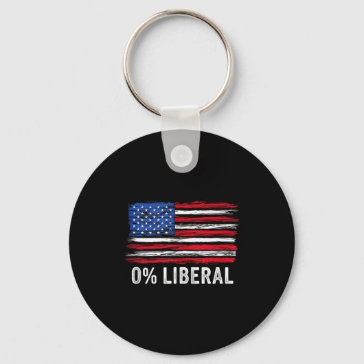 Porte-clés 0% Liberal Zero Percent Anti Liberal Republican Ta (Recto)