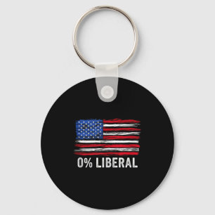 Porte-clés 0% Libéral Zéro Pour Cent Anti Libéral Républicain