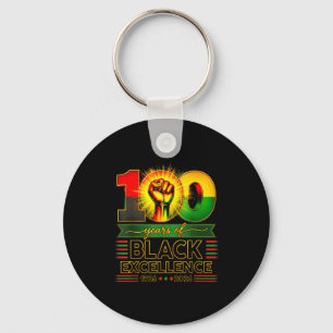 Porte-clés 100 Ans D'Excellence Noire Centenaire Mois De L'Hi