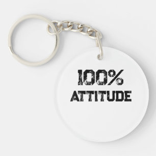 Porte-clés 100% ATTITUDE - Cadeau Office personnalisable pour