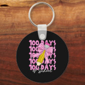 Porte-clés 100 Days Of School Girls Coquette Bow 100th Day Of (Recto)