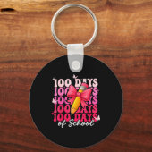 Porte-clés 100 Days Of School Girls Coquette Bow 100th Day Of (Recto)