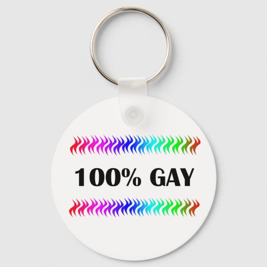 Porte-clés 100% gay (Recto)