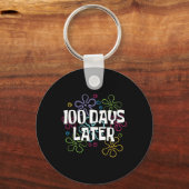 Porte-clés 100 Jours Après 100 Jours D'Enseignant D'École 100 (Recto)