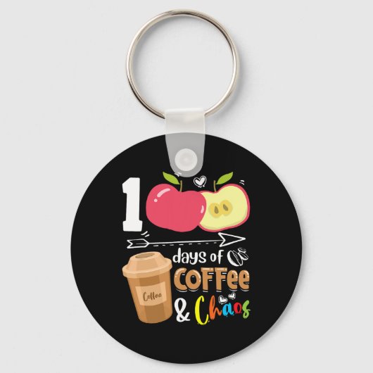 Porte-clés 100 jours d'ampli à café; chaos - 100ème jour écol (Recto)