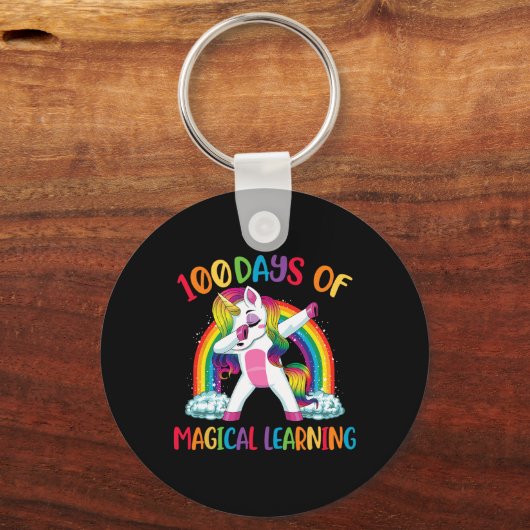 Porte-clés 100 jours d'apprentissage magique dabbing filles d (Recto)