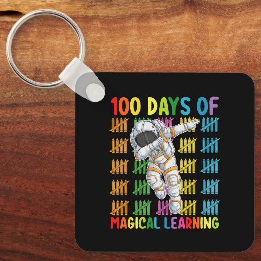 Porte-clés 100 Jours D'Apprentissage Magique École D'Astronau (Recto)