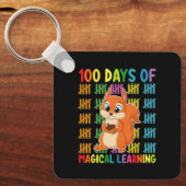 Porte-clés 100 Jours D'Apprentissage Magique École D'Écureuil (Recto)