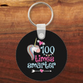 Porte-clés 100 Jours De Chemise École 100 fois plus intellige (Recto)